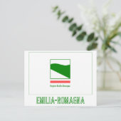vlag Emilia-Romagna met naam Briefkaart (Staand voorkant)