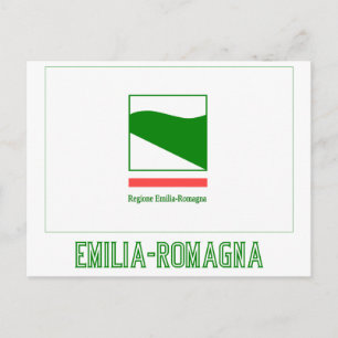 vlag Emilia-Romagna met naam Briefkaart