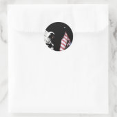 Vlag en Aarde Ronde Sticker (Tas)