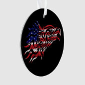 Vlag en adelaar, geverfd ornament (voorkant)