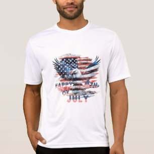 Vlag en adelaar van de Verenigde Staten. 4 juli. T-shirt