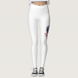 Vlag en adelaar van de Verenigde Staten. Onafhanke Leggings