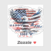 Vlag en adelaar van de Verenigde Staten. Onafhanke Sticker (Vel)