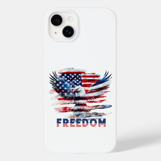 Vlag en adelaar van de Verenigde Staten.Vrijheid. Case-Mate iPhone Case (Achterkant)