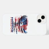 Vlag en adelaar van de Verenigde Staten.Vrijheid. Case-Mate iPhone Case (Achterkant (horizontaal))