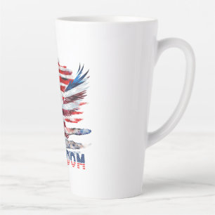 Vlag en adelaar van de Verenigde Staten.Vrijheid. Latte Mok