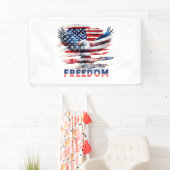 Vlag en adelaar van de Verenigde Staten.Vrijheid. Spandoek (Insitu)