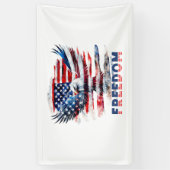 Vlag en adelaar van de Verenigde Staten.Vrijheid. Spandoek (Verticaal)