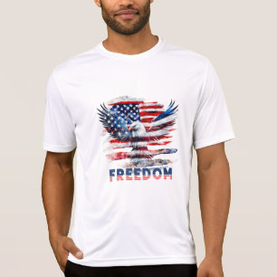 Vlag en adelaar van de Verenigde Staten.Vrijheid. T-shirt