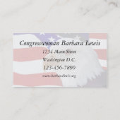 Vlag en adelaar visitekaartje (Achterkant)