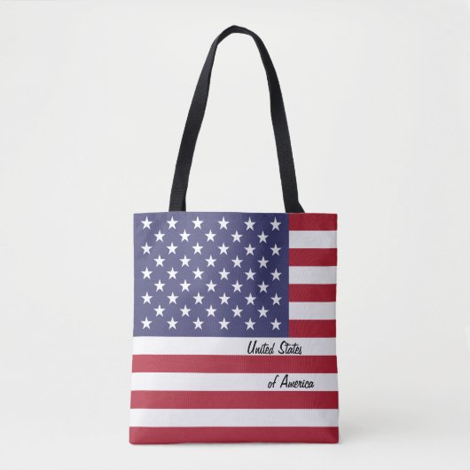 Vlag en Amerikaanse mode- en sportfan Tote Bag (Voorkant)