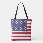 Vlag en Amerikaanse mode- en sportfan Tote Bag (Achterkant)