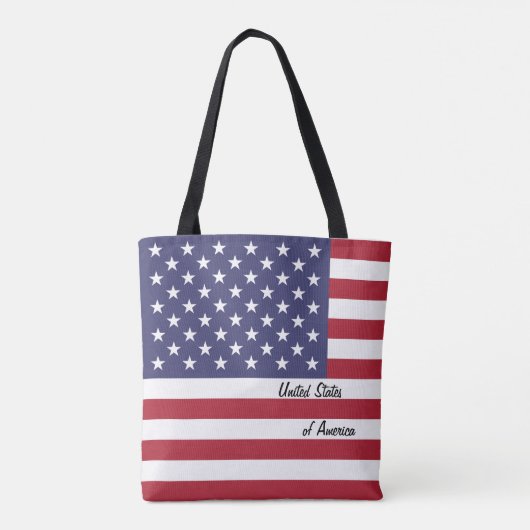 Vlag en Amerikaanse mode- en sportfan Tote Bag (Achterkant)