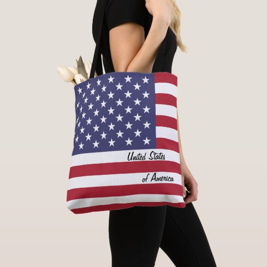 Vlag en Amerikaanse mode- en sportfan Tote Bag (Dichtbij)
