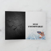 Vlag en Bald Eagle Birthday Kaart (Binnen)