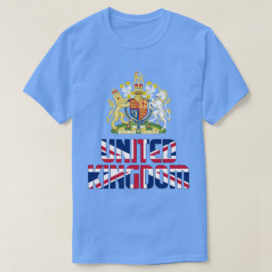 vlag en bekleding van wapens in het verenigd konin t-shirt