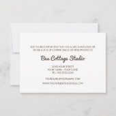 Vlag en bloemen branden Dank u voor uw bestelling Bedankkaart (Achterkant)