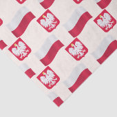 Vlag en Crest Polen Tissuepapier (Detail)