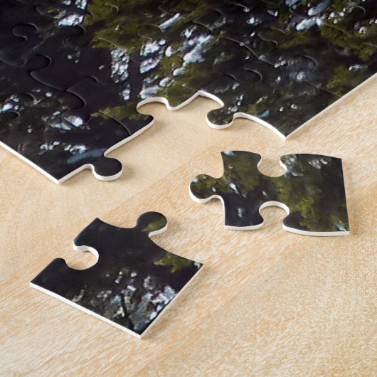 Vlag en Eagle met Berg op de achtergrond Legpuzzel (Zijkant)