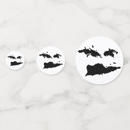 Vlag en eilanden van de Amerikaanse Maagdeneilande Confetti (Achterkanten)