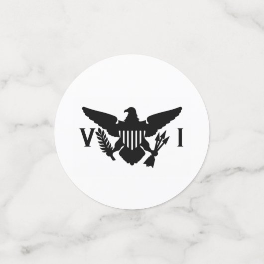 Vlag en eilanden van de Amerikaanse Maagdeneilande Confetti (Kleine voorkant)