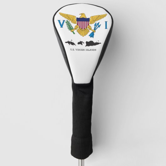 Vlag en eilanden van de Amerikaanse Maagdeneilande Golfheadcover (Voorkant)