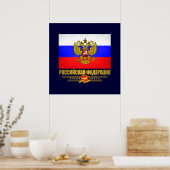 Vlag en embleem van de Russische Federatie Poster (Keuken)