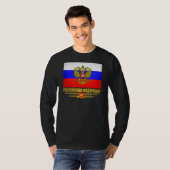 Vlag en embleem van de Russische Federatie T-shirt (Voorkant volledig)