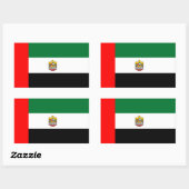 Vlag en embleem van de Verenigde Arabische Emirate Rechthoekige Sticker (Vel)