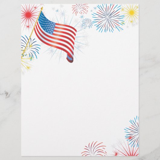 Vlag- en Fireworks Flyer van de VS (Achterkant)