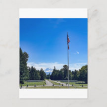 Vlag en grafstenen van Tahoma National Cemetery