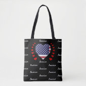 Vlag- en heekvisserij-mode van de Verenigde Staten Tote Bag (Voorkant)
