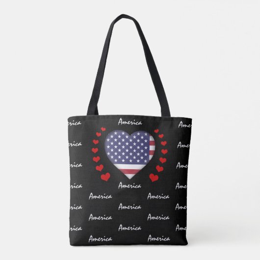 Vlag- en heekvisserij-mode van de Verenigde Staten Tote Bag (Achterkant)