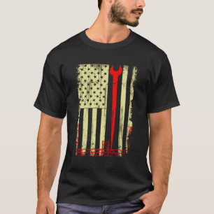 Vlag en ijzerwerker Gereedschappen Grappige ijzerw T-shirt