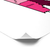 Vlag en kaart van Alabama Perfect Poster (Hoek)