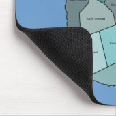 Vlag en kaart van Barbados Muismat (Hoek)