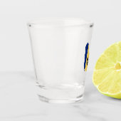 vlag en kaart van Barbados Shot Glas (Links)