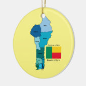 Vlag en kaart van Benin Keramisch Ornament (Links)