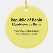 Vlag en kaart van Benin Keramisch Ornament (Achterkant)