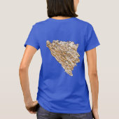 Vlag en kaart van Bosnië en Herzegovina: T-Shirt (Achterkant)