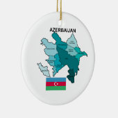 Vlag en kaart van de Azerbeidzjan Keramisch Ornament (Rechts)