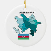 Vlag en kaart van de Azerbeidzjan Keramisch Ornament (Achterkant)