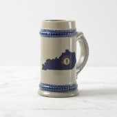 Vlag en kaart van de deelstaat Kentucky Bierpul (Voorkant rechts)