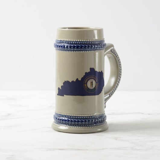 Vlag en kaart van de deelstaat Kentucky Bierpul (Voorkant rechts)