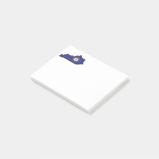 Vlag en kaart van de deelstaat Kentucky Post-it® Notes (Schuin)