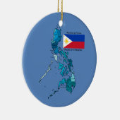 Vlag en kaart van de Filipijnen Keramisch Ornament (Rechts)