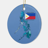 Vlag en kaart van de Filipijnen Keramisch Ornament (Links)
