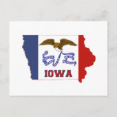 Vlag en kaart van de staat Iowa (Voorkant)