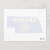 vlag en kaart van de staat Nebraska (Achterkant)