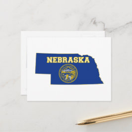 vlag en kaart van de staat Nebraska